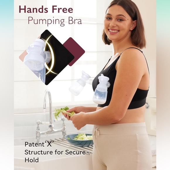 NWT Momcozy Hands Free Pumping Bra Nude Size XL - Picture 3 of 16